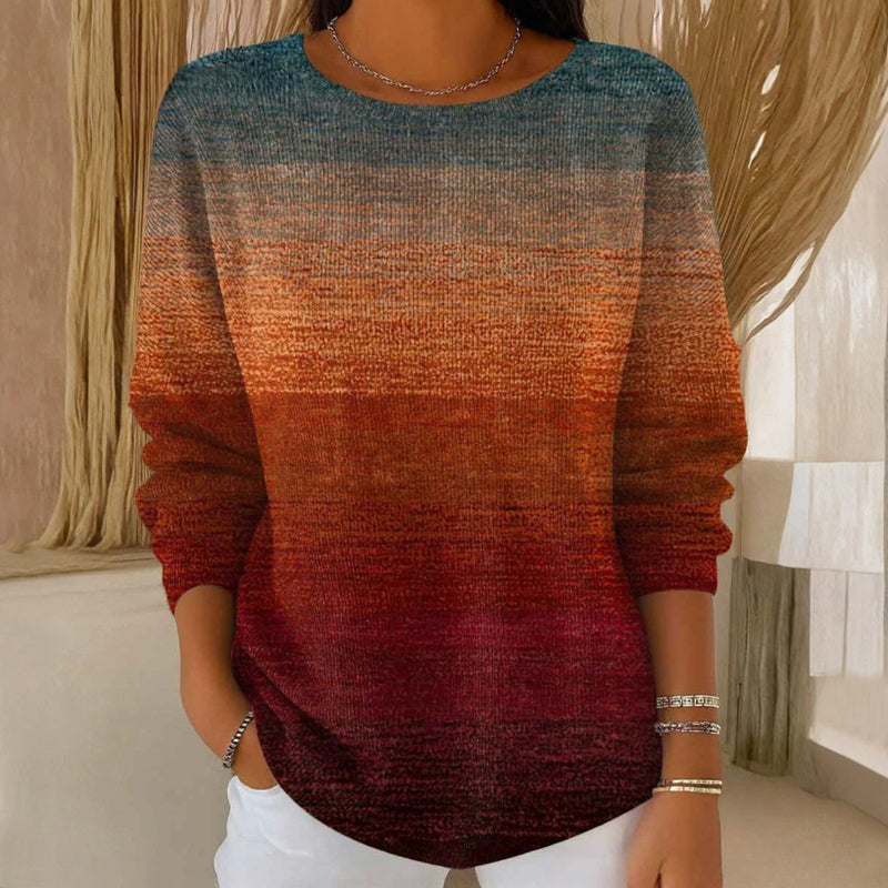AURORA ELEGANT COLOR-GRADIENT SWEATER