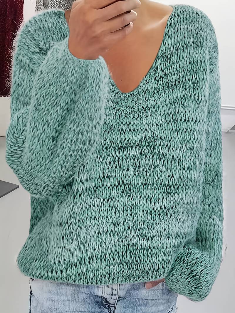 LITAL ELEGANT SOFT V-NECK SWEATER