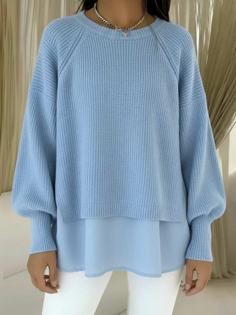 DENISE LAYERED KNIT SWEATER