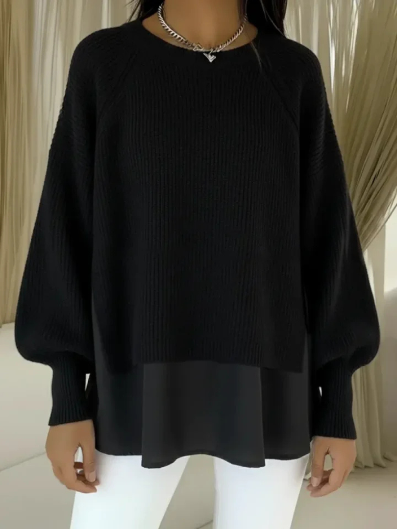 DENISE LAYERED KNIT SWEATER