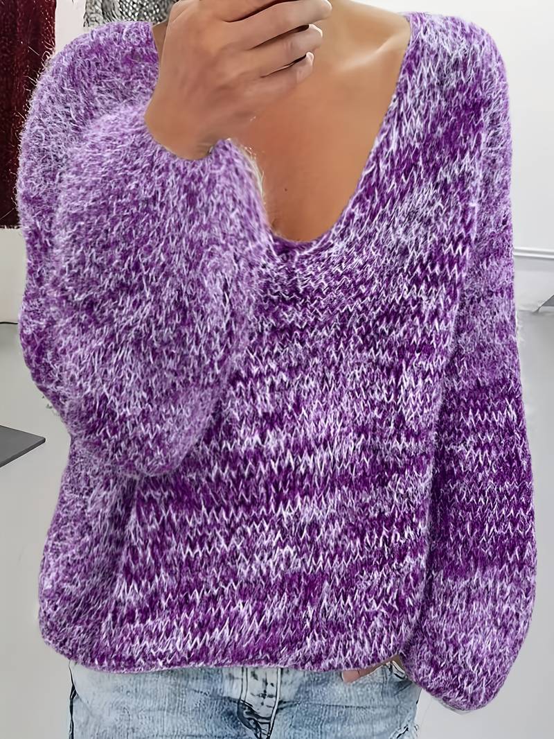 LITAL ELEGANT SOFT V-NECK SWEATER