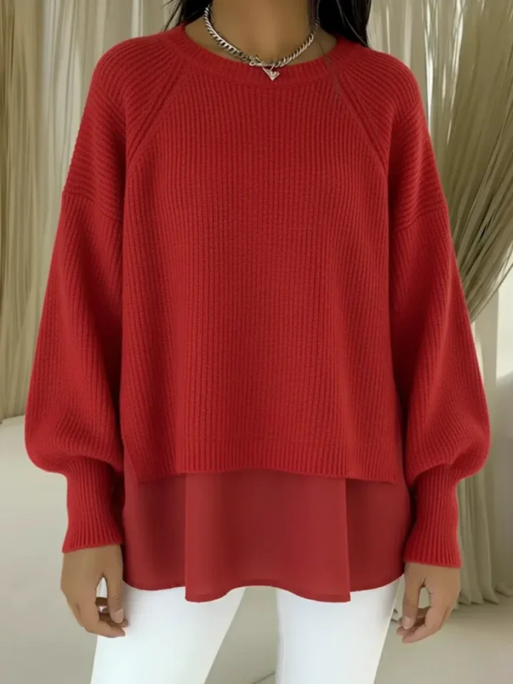 DENISE LAYERED KNIT SWEATER