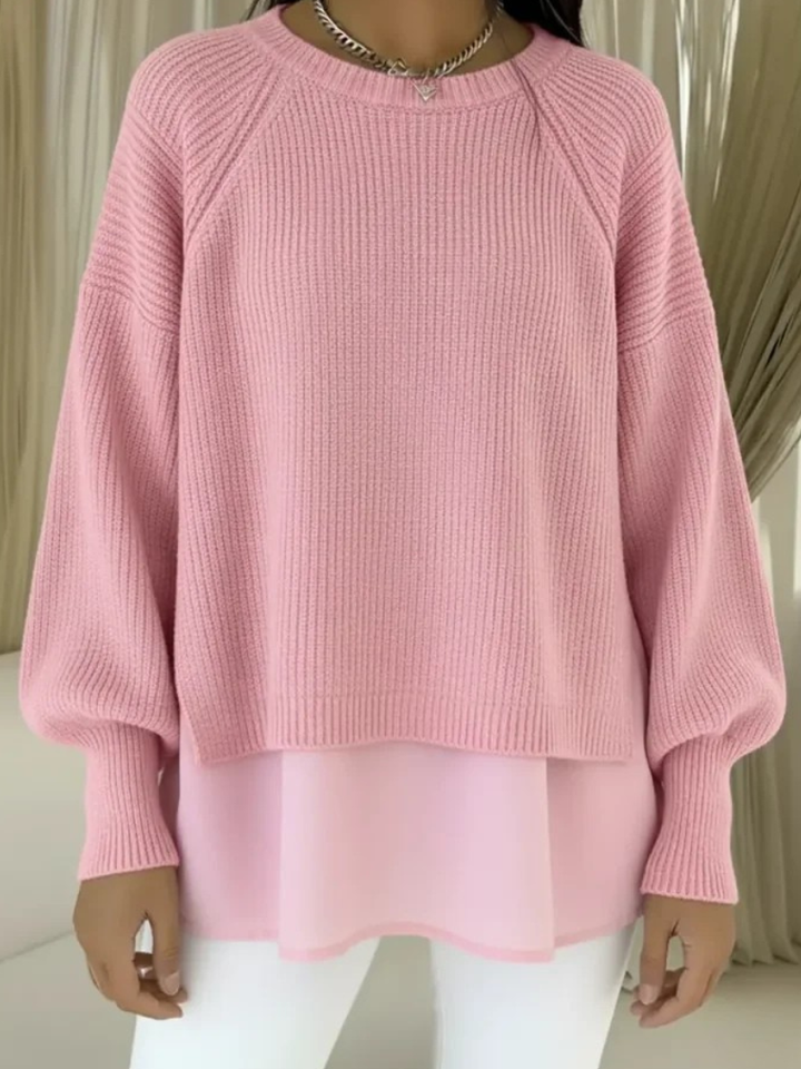 DENISE LAYERED KNIT SWEATER