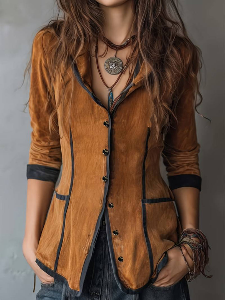 YAARA VINTAGE HOODED LONG SLEEVE JACKET