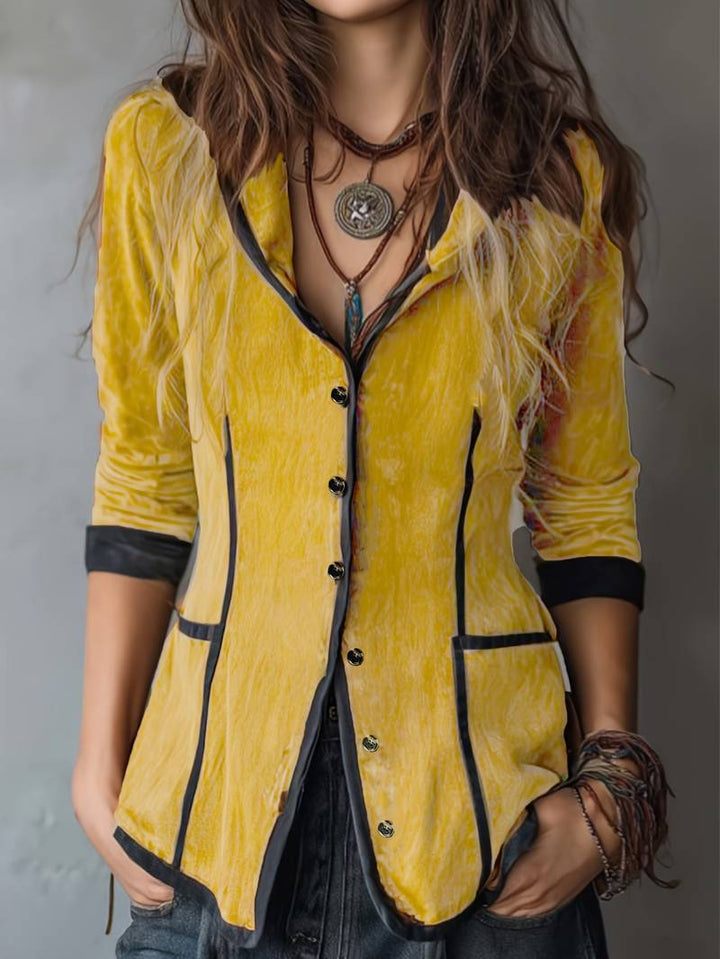 YAARA VINTAGE HOODED LONG SLEEVE JACKET