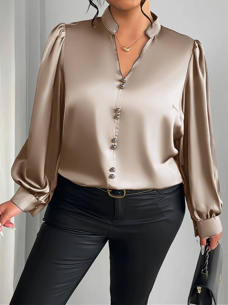 ELISHEVA ELEGANT BUBBLE SLEEVE TOP