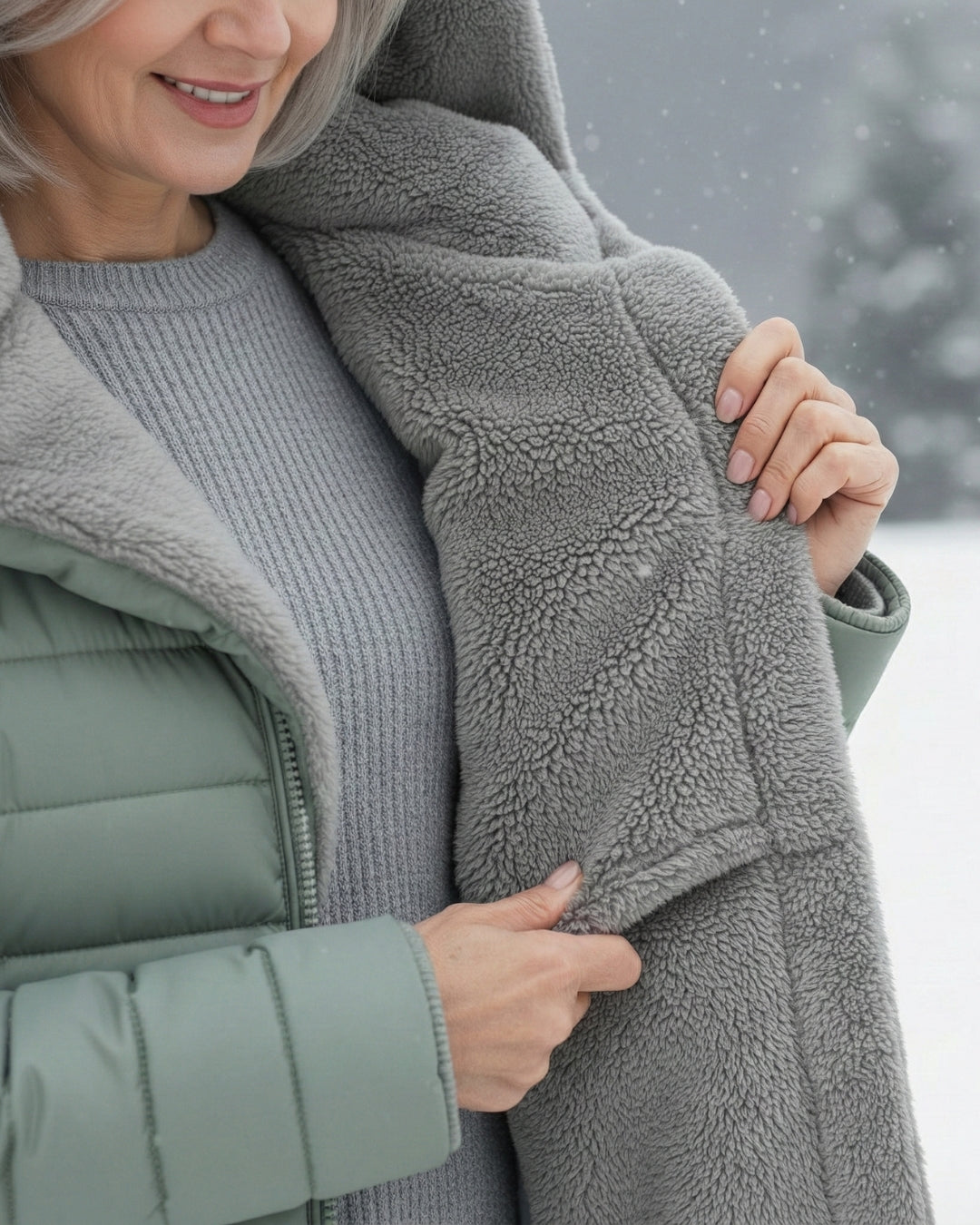 INGRID FLEECE LINED PUFFER COAT