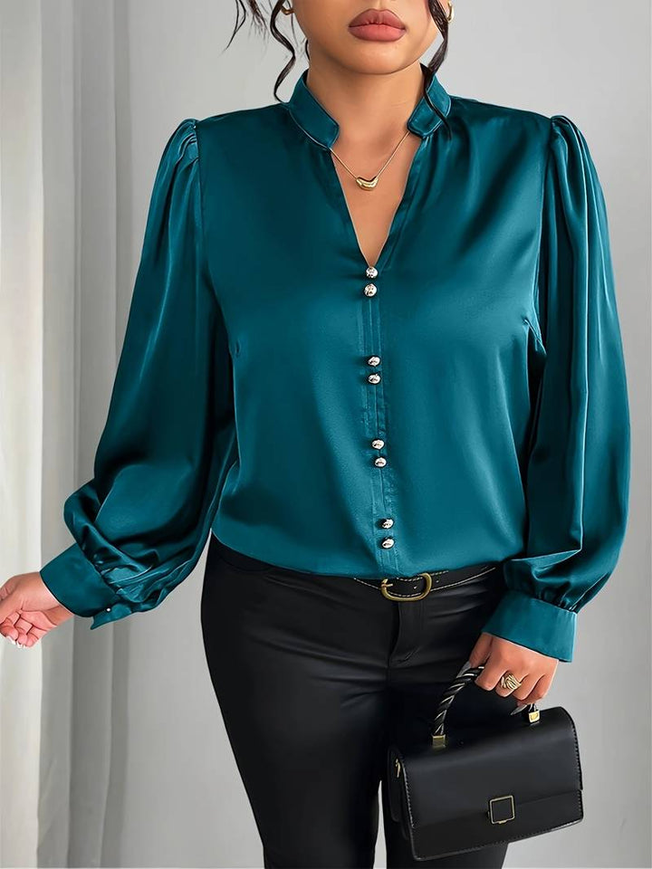 ELISHEVA ELEGANT BUBBLE SLEEVE TOP