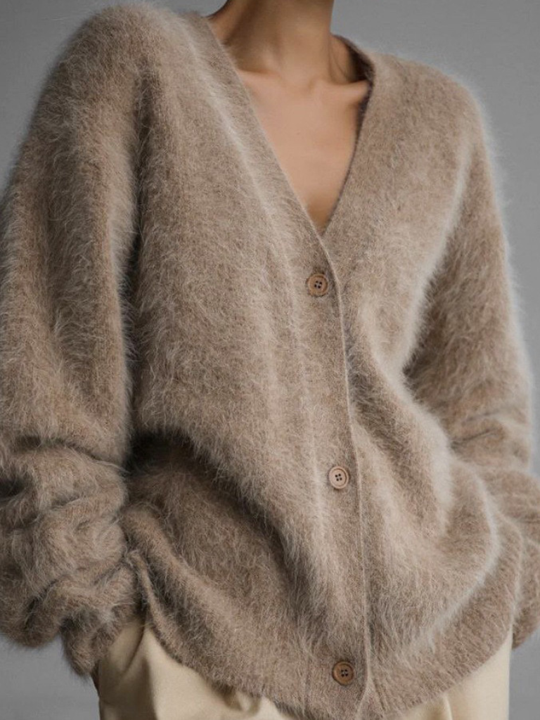 CELESTE LUXE FUZZY CARDIGAN