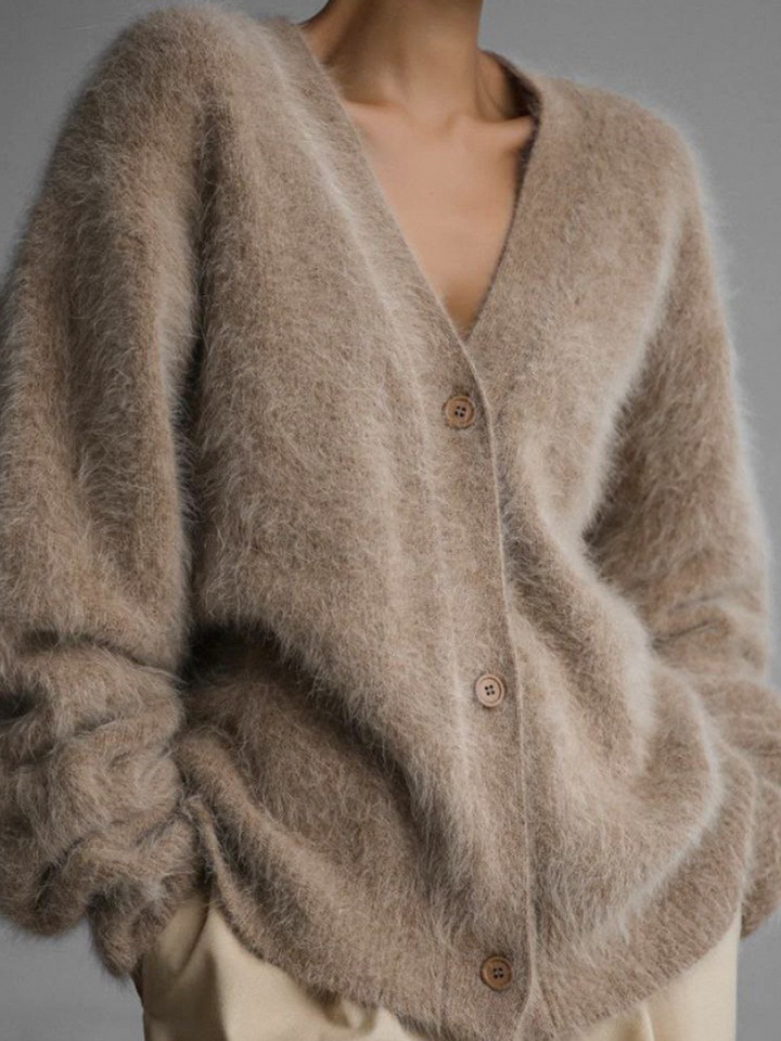 CELESTE LUXE FUZZY CARDIGAN