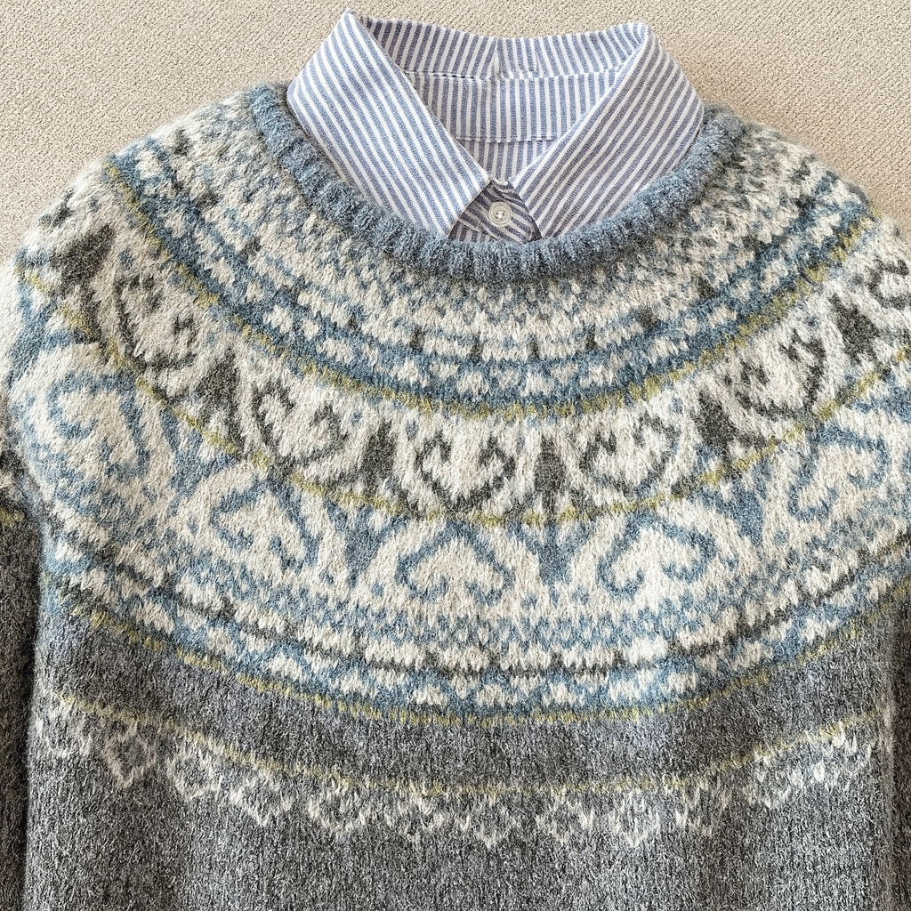 SELINA CHIC VINTAGE KNIT SWEATER