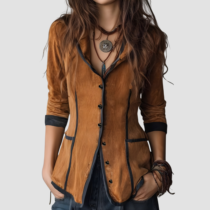 YAARA VINTAGE HOODED LONG SLEEVE JACKET