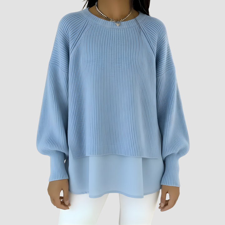 DENISE LAYERED KNIT SWEATER