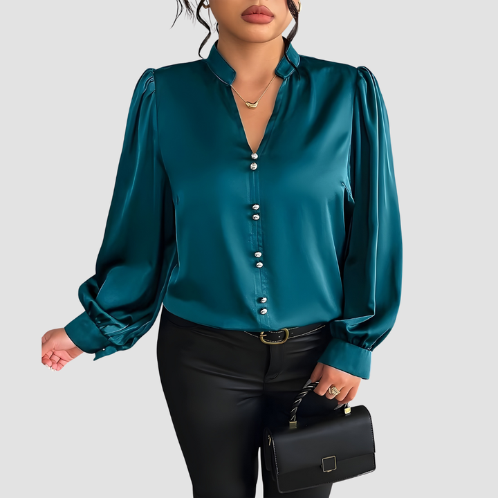 ELISHEVA ELEGANT BUBBLE SLEEVE TOP