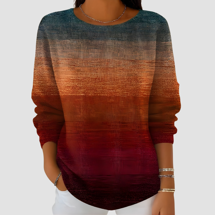 AURORA ELEGANT COLOR-GRADIENT SWEATER