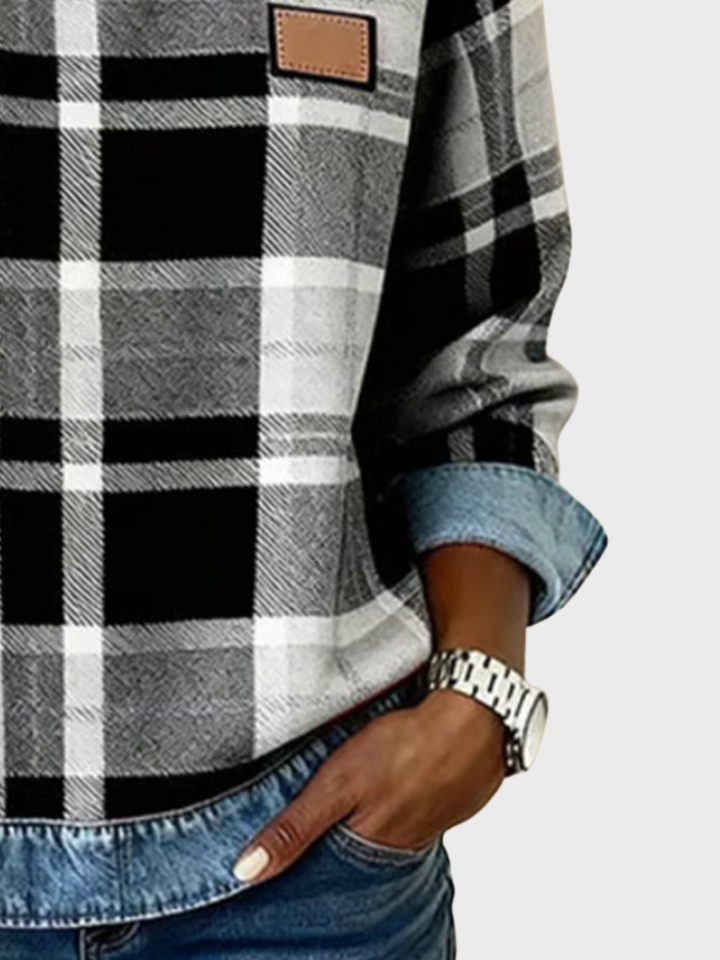 CELESTIA CHECKERED SWEATSHIRT