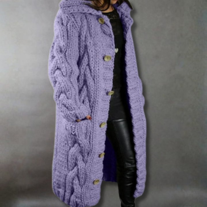SUZANNE ELEGANT LONGLINE KNIT COAT