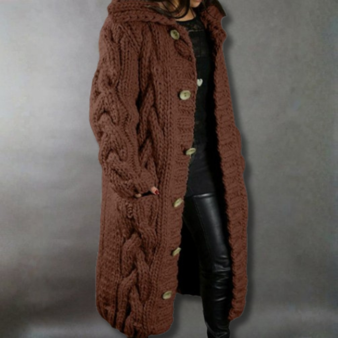 SUZANNE ELEGANT LONGLINE KNIT COAT