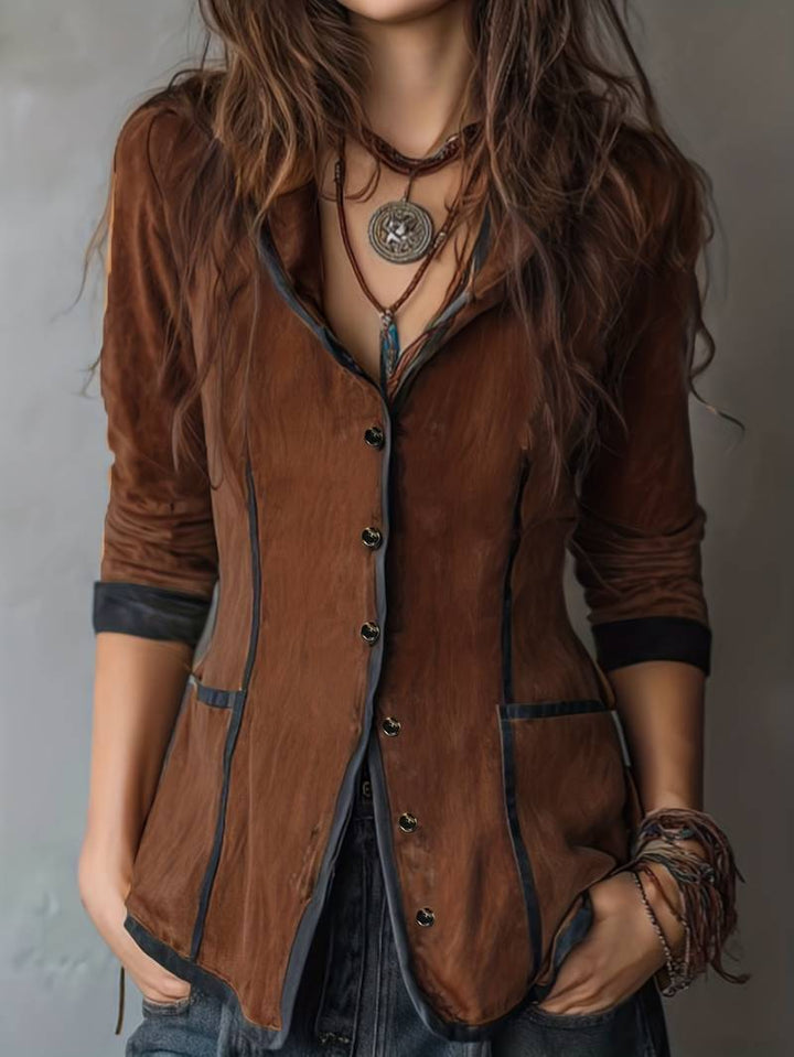 YAARA VINTAGE HOODED LONG SLEEVE JACKET