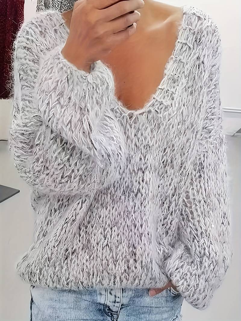 LITAL ELEGANT SOFT V-NECK SWEATER