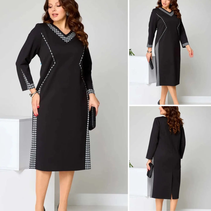 ELISABETH ELEGANT SLIMMING BLACK DRESS