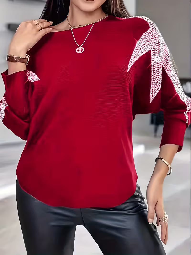 SERENA LONG-SLEEVE STAR PRINT BLOUSE
