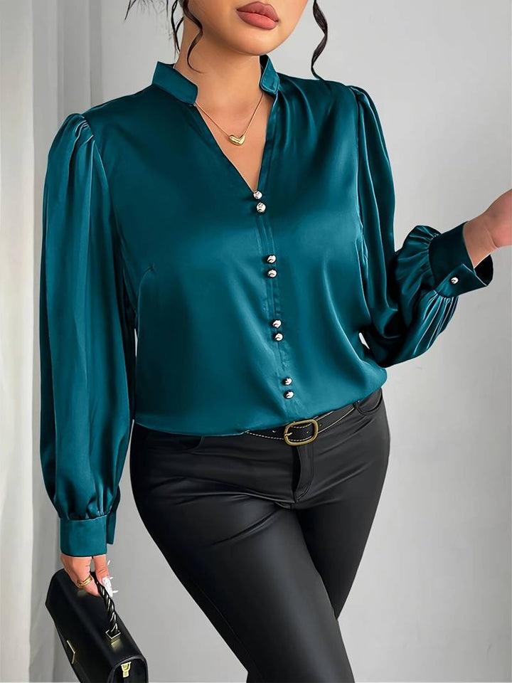 ELISHEVA ELEGANT BUBBLE SLEEVE TOP