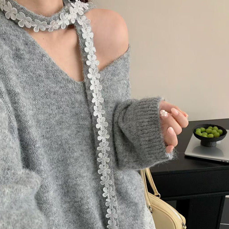 Dames Gebreide Trui & Rok 2-delige Set