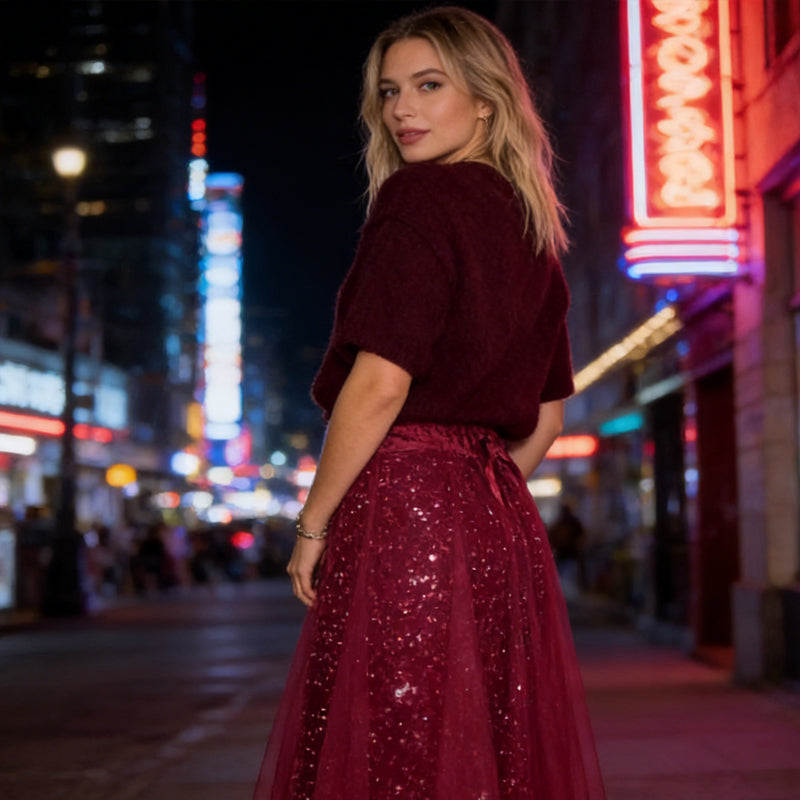 CARISSA SPARKLE TOP & TULLE SKIRT SET
