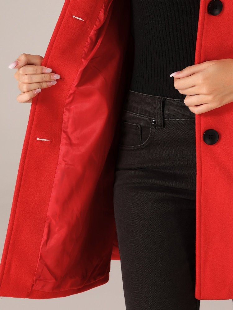STEFANIA CLASSIC BUTTON-DOWN WINTER COAT